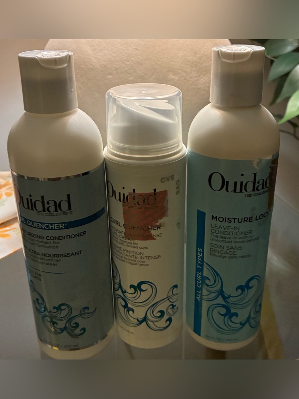 Ouidad Curl Quencher 3 Pc Bundle Conditioner Curl Crème Leave-In NEW